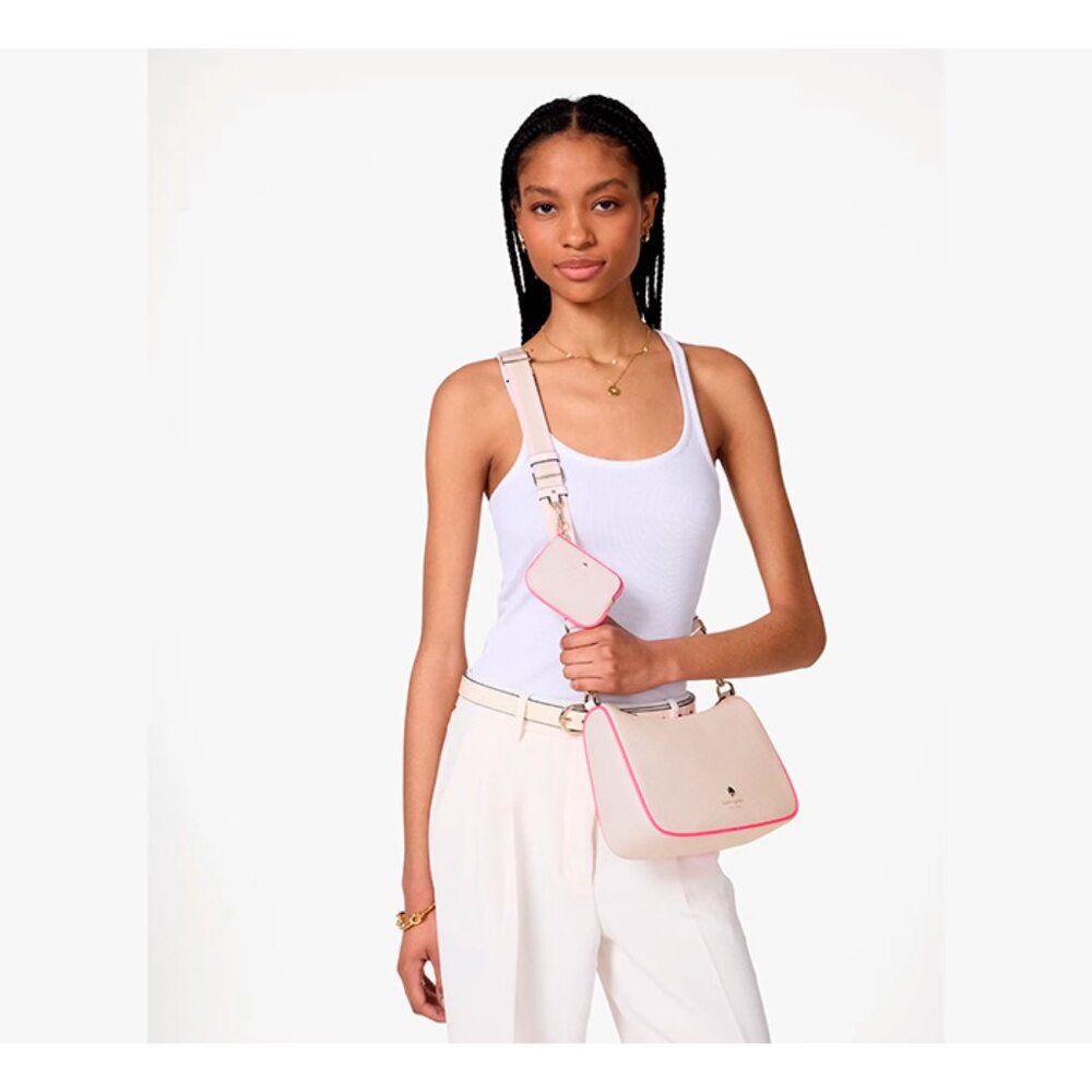 G Kate Spade Emma Pastel Pink Leather Crossbody Purse KK068 NWT Bag $429 Retail